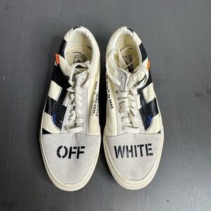 Off-White x Vans Old Skool sneakers in white and black